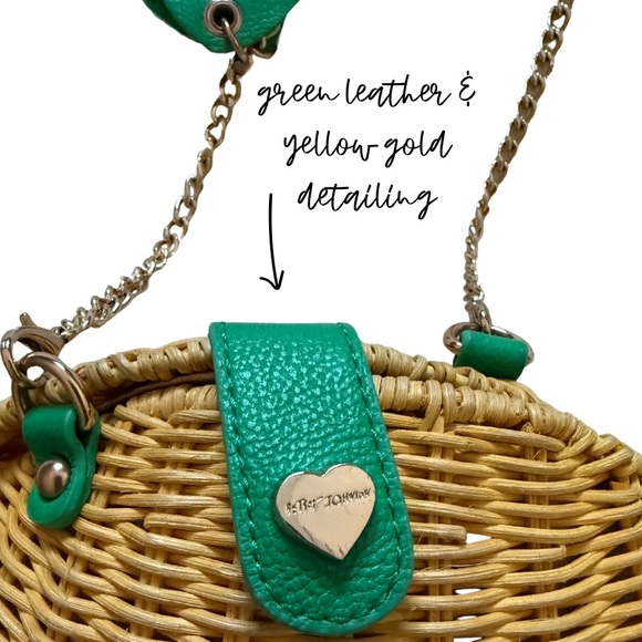 Betsey Johnson Lemon Crossbody Bag with Green Leaf Charm - Picture 2 of 4